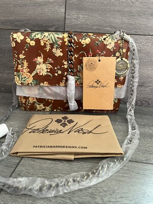 Patricia Nash Adelfia Leather Chain-Link Tassel Flap Crossbody Bag