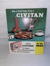 Claxton GA~Old Fashioned Claxton Fruit Cake~Horse & Buggy Label~Advert CIVITAN