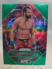 Jorge Masvidal Fireworks Green Parallel #16 UFC 2021 Panini Prizm Pack Fresh
