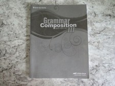 A Beka Grammar  Composition Quiz Test Key III CURRENT Abeka 5th ed. 9th Gr.
