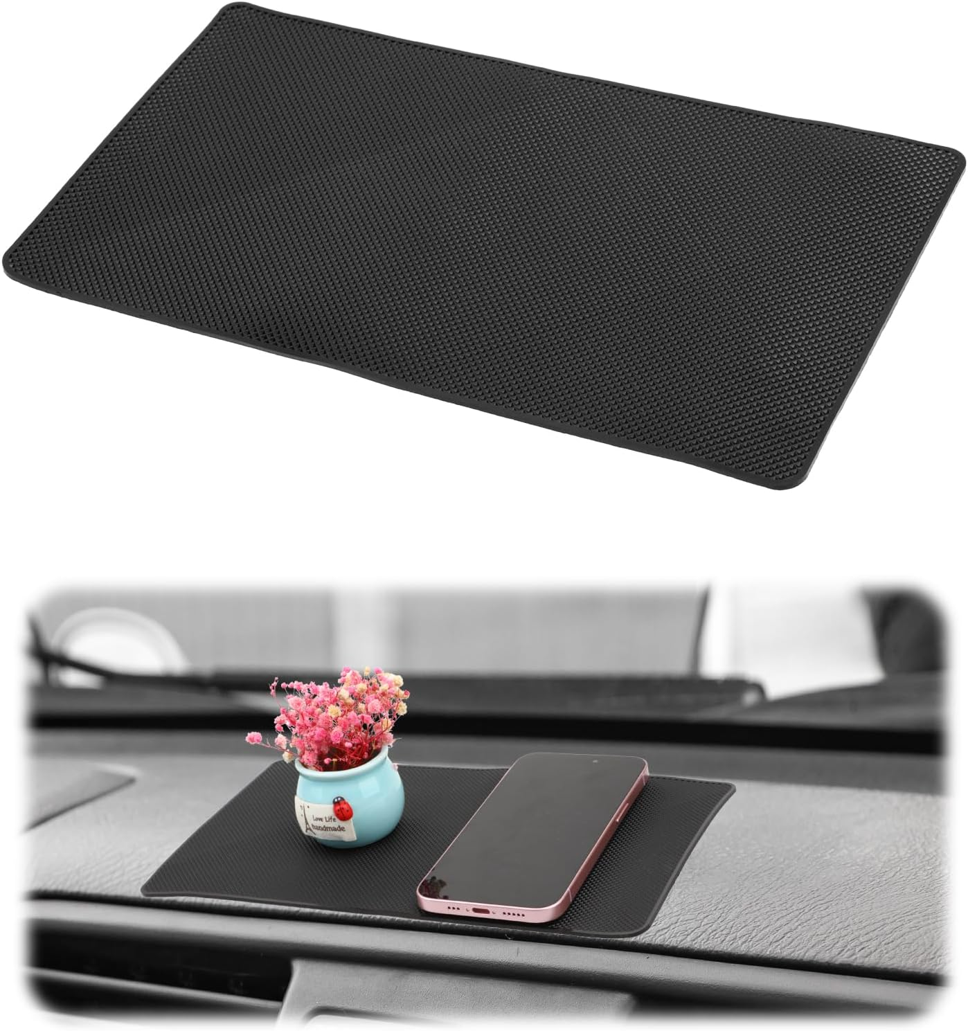Non Slip Mat Car Dashboard Sticky Phone Grip Anti-Slide Gel Pad 10.6