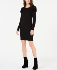 MICHAEL Michael Kors Sequined-Ruffle Sweater Dress MSRP $165 Size XS