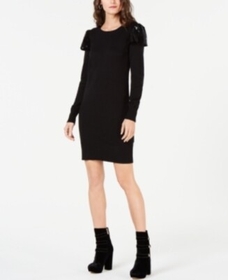 michael kors sweater dress NWT Women's Black L Casual dresses A substantial rib knit lends structure to this runway MICHAEL Michael Kors Merino Wool-Cashmere
