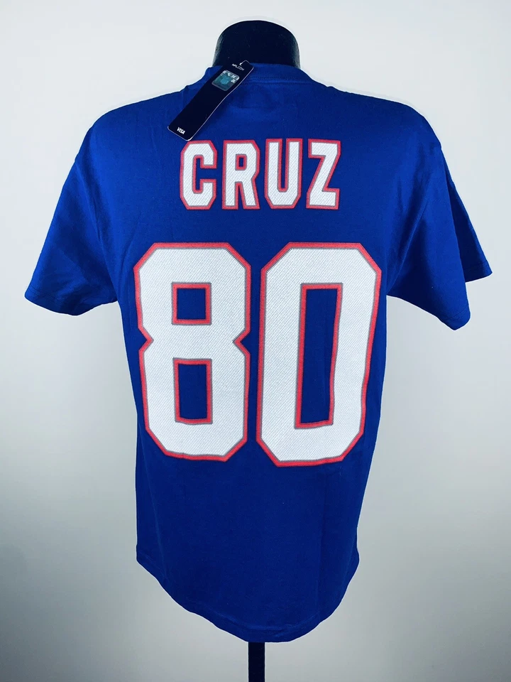Men's NFL Apparel New York Giants Blue #80 Victor Cruz Player Shirt NWT XL Foto 4 de 4
