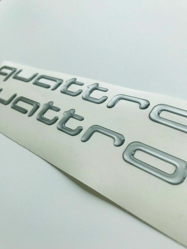 Pegatina Audi QUATTRO - Calidad Premium AUDI quattro PLATA 280x32mm - Imagen 3 de 7