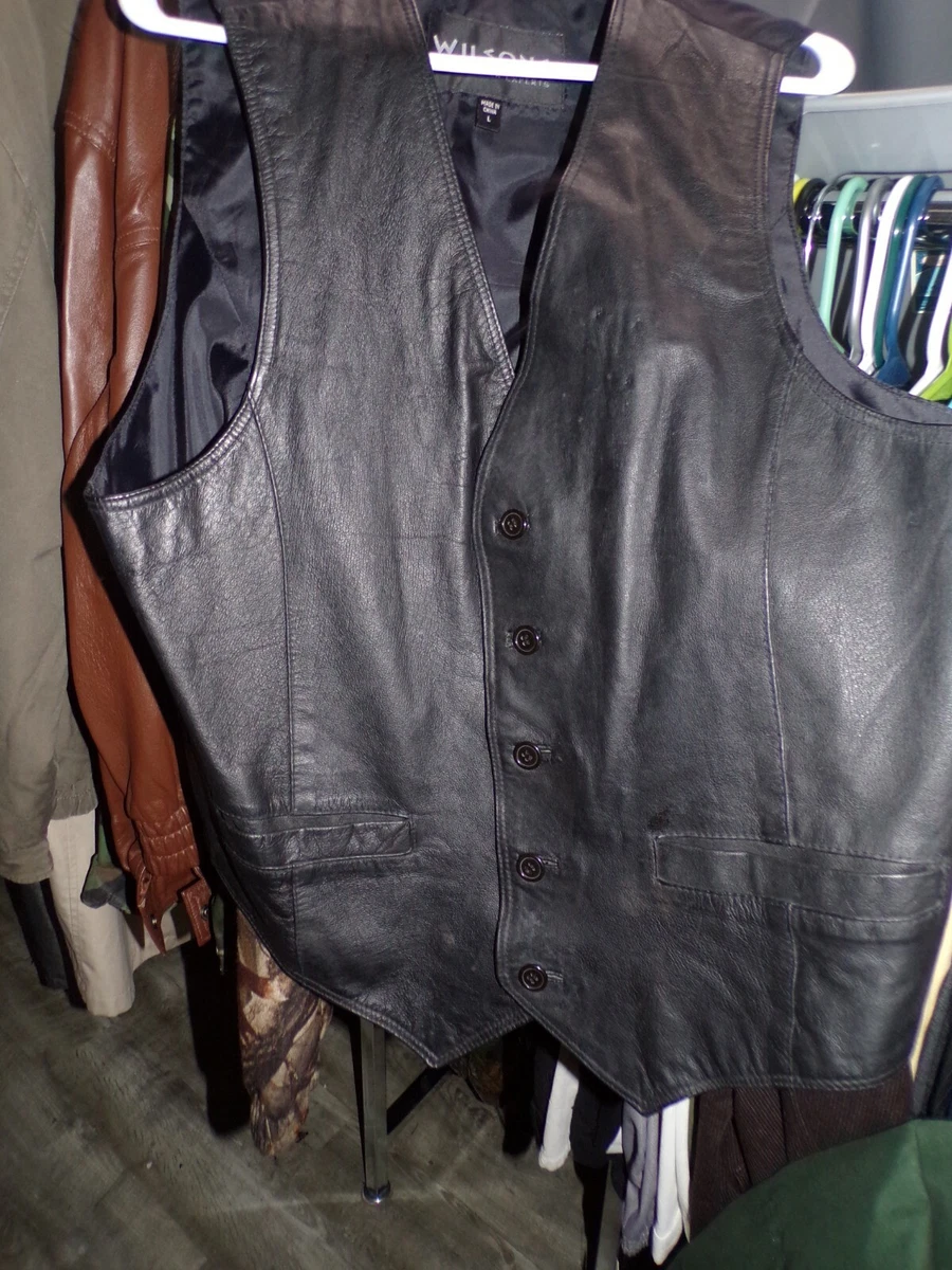 Wilson leather shop vest mens