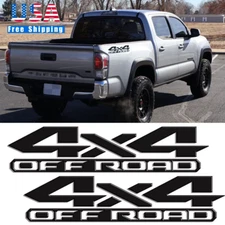 For Toyota Tundra Tacoma 2Pcs Black 4X4 Off Road Trunk Side Bed Decal Sticker
