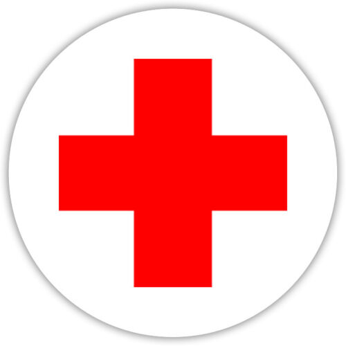 Aufkleber Rotes Kreuz Verbandskasten Erste Hilfe Hinweisschild  8cm - Bild 1 von 1
