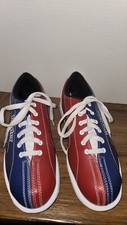 Vintage Dexter Bowling Shoes Men's 7.5 Women's 10 Leather Blue Red Navy EUC