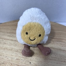 Jellycat Amuseables Boiled Egg Happy Stuffed Toy, Small, 6" - Food Plush