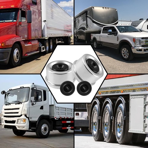 Trailer Bearing Dust Cap 2.44 in Axle with 8 Rubber Plugs... - Afbeelding 8 van 8