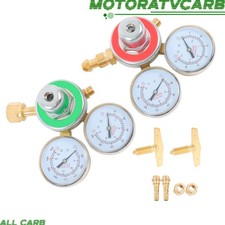 ALL-CARB Oxygen CGA-540 Acetylene CGA-200 Gas Welding Regulator Pressure Gauge