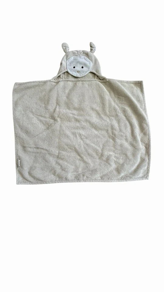 Toalla de baño Pottery Barn Kids oveja cordero con capucha tostada 100 % algodón Foto 2 de 4