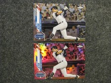 (2) 2020 Topps Chrome Derek Jeter #U-67 Pink,   #U-67 Base