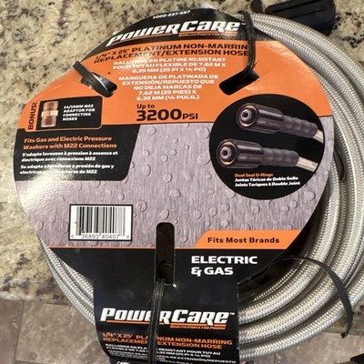 PowerCare 1/4 in x 25 ft Platinum Non-Marring Pressure Washer Hose 3200 PSI