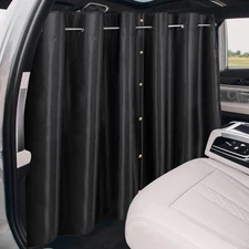 XCBYT Car Privacy Curtains - Van Curtians with Stainless Steel Double Open 