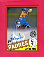 MICHEL BAEZ 2020 Topps Series 2 1985 Baseball RC AUTO RED🔥01/25 85A-MB S Padres