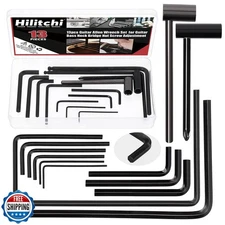 Hilitchi 13Pcs Guitar Allen Wrench Set, including 4mm 5mm Ball End Truss Rod 