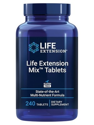 Life Extension Mix Tablets, high-Potency, Advanced Vitamin, Mineral, Fruit & V