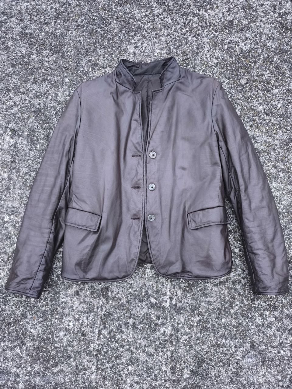 Jil Sander Women bilateral Leather Blazer Rare Vintage Old Money Style Size 40