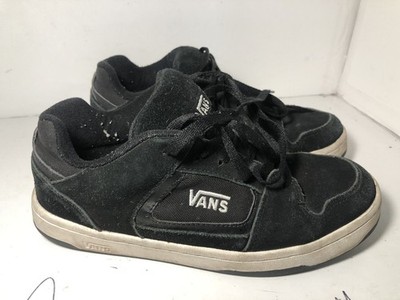 Vintage VANS Docket Skate Shoe Black Suede Fat Tongue Size Mens 6.5