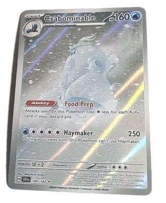 pokemon card crabominable Amazon.com: Pokemon - Crabominable 149/142 Stellar Crown