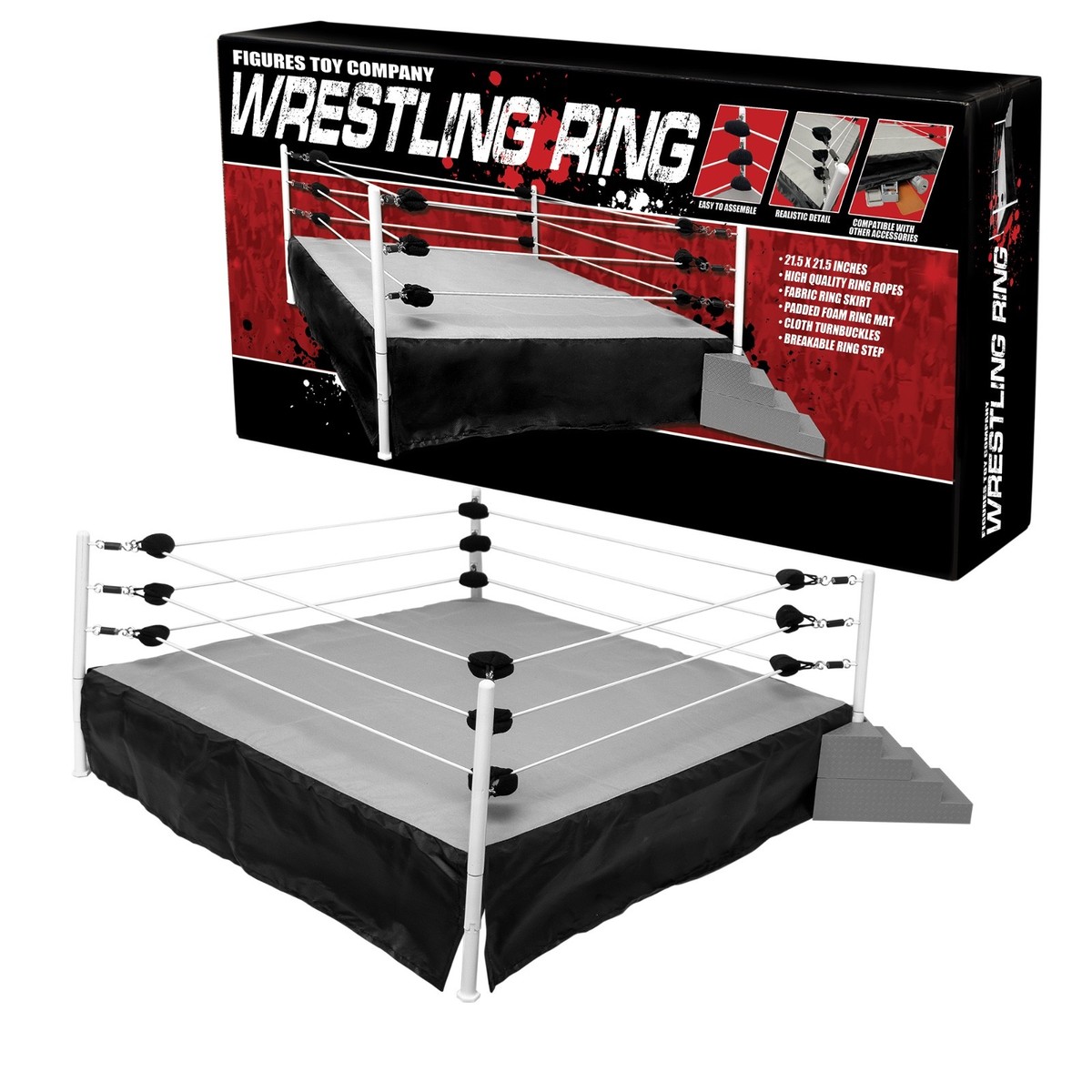 引退品　WWE WCW フィギュア用　リング　バックステージ　セット WCW Nitro Real Scale Wrestling Ring Playset w/ Eric Bischoff