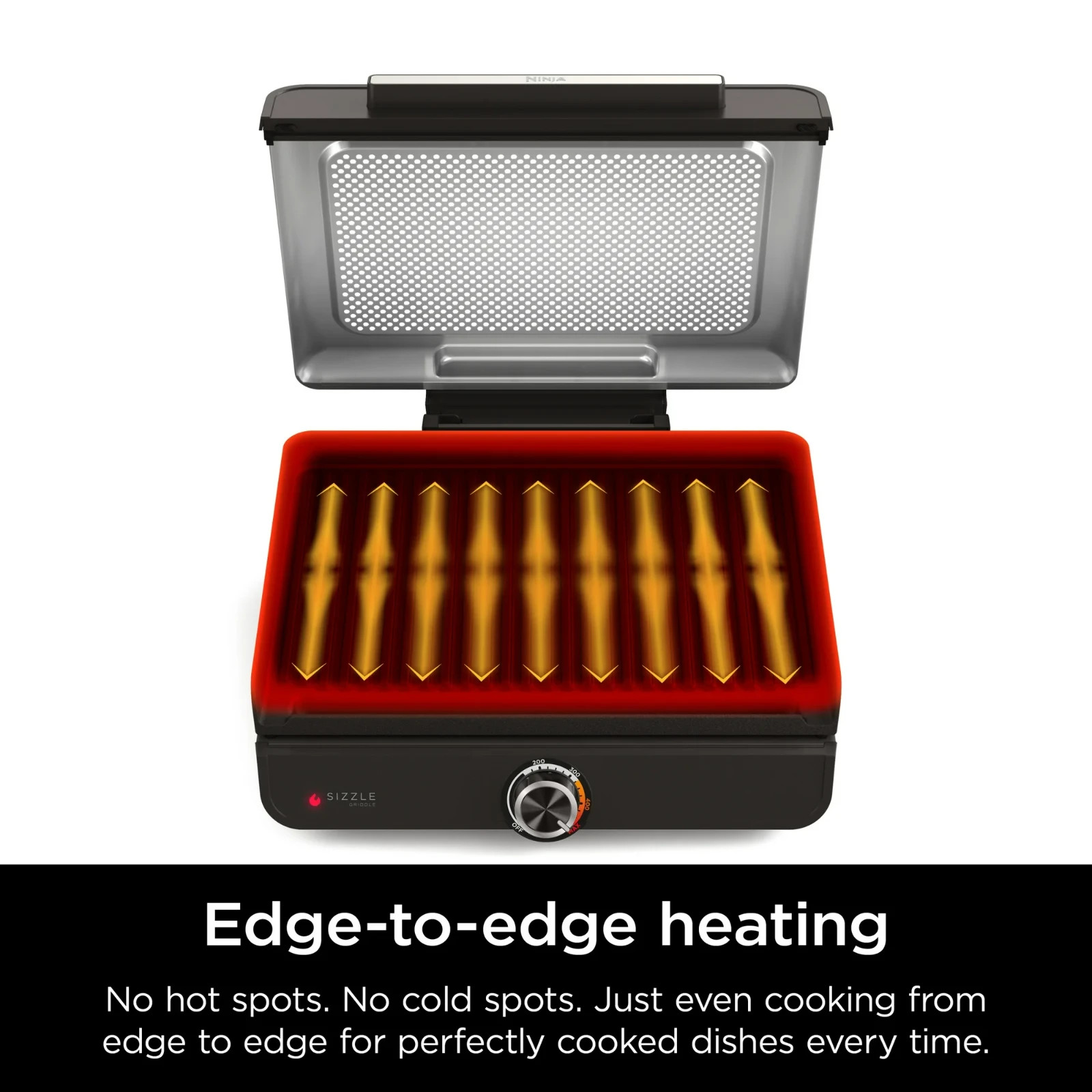 Ninja Sizzle Indoor Griddle, 14’’, Electric Grill, For Eggs, Burgers, Bacon,