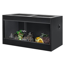 50 Gallon PVC Reptile Enclosure 36x18x18" Reptile Tank Sliding Door Top Screen