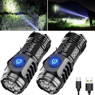 Three-Eyed Monster Mini Flash Super Power Flashlight, German Thumb Sized 3 Eyed