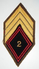 INSIGNE TISSU LOSANGE DE BRAS MOD.45 DU 2° RÉGIMENT DU GÉNIE
