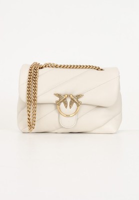 PINKO Damentaschen Weiß Mitteltasche Umhängetasche Classic Love Bag Puff Prim