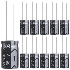 2200uF 35V 16x25mm Electrolytic Capacitor 2200 UF MFD 35 Volt 0.63x0.98in...