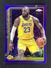 2025-26 Topps Chrome Basketball LeBron James #127 Purple Refractor Lakers /75