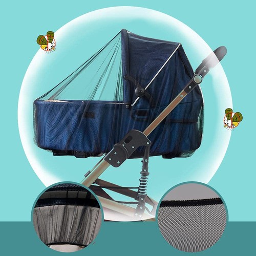 Baby Stroller Mosquito Net (2 Pack) - Durable Mesh Protection for Bassinets, ... - Picture 4 of 7