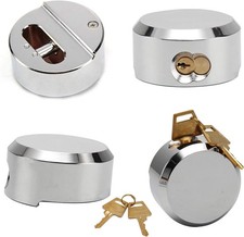 Shackleless Padlock Steel Door Van Lock 73MM Round Concealed Padlock with 2 Keys