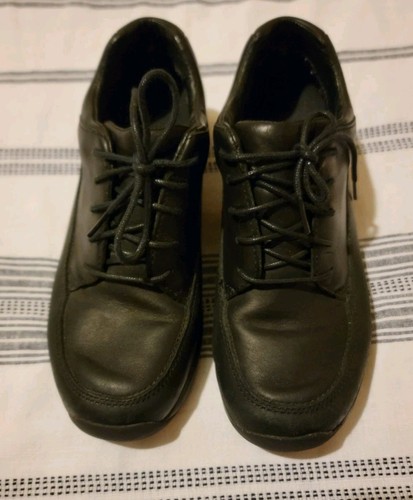 LL Bean Womens Size 8 Black Leather Oxford Comfort Walking Shoes or Work GoreTex - Picture 6 of 7