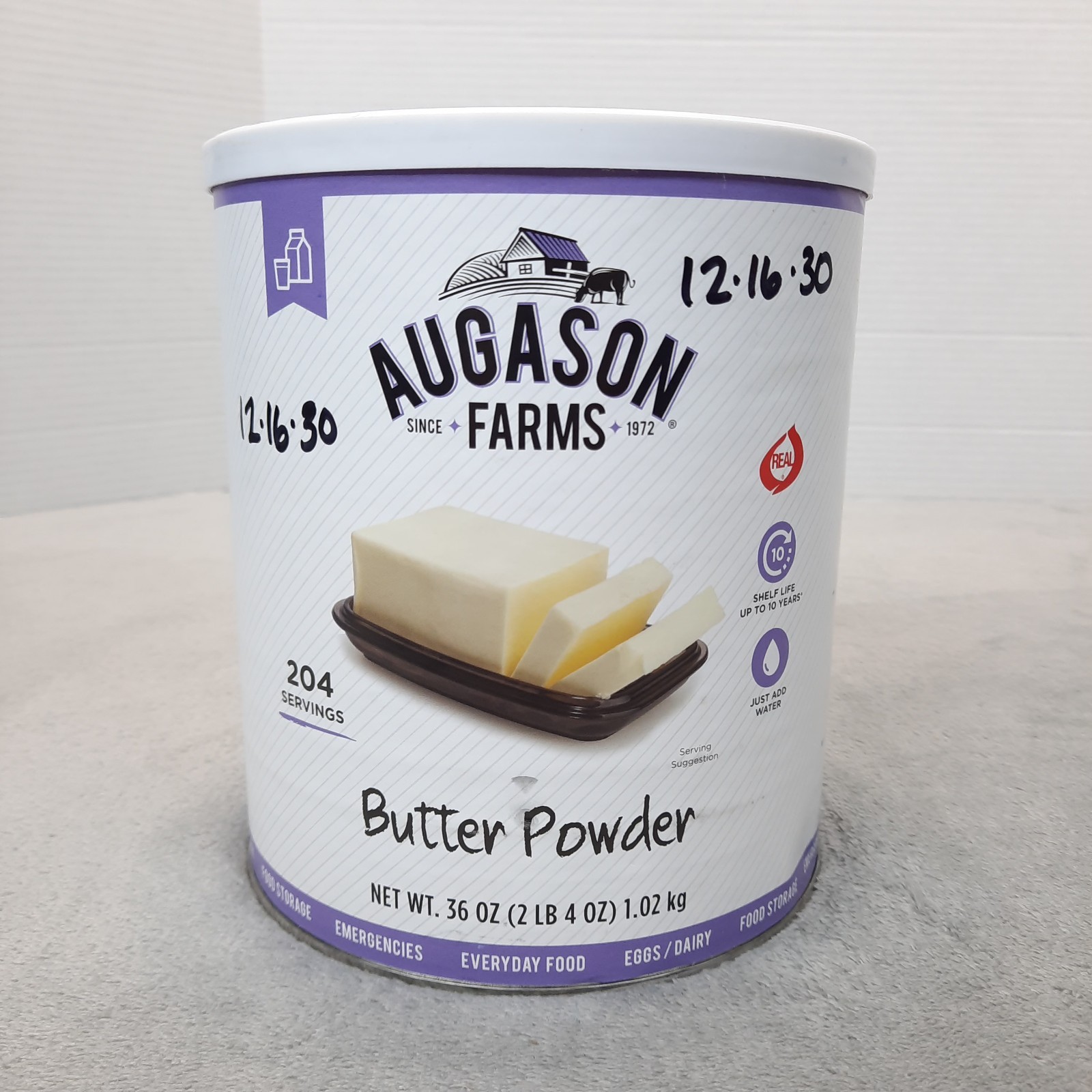 Augason Farms Butter Powder Gluten Free Camping Emergency Fo