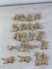 Lot Of 20 Plastic Soldier Army Men-Random Tan Figure Toys