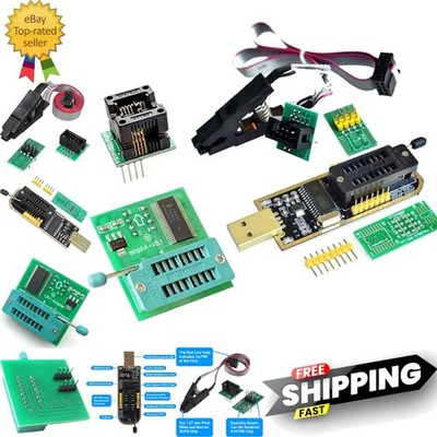 EEPROM BIOS USB Programmer CH341A + SOIC8 Clip + 1.8V Adapter + SOIC8 Adapter...