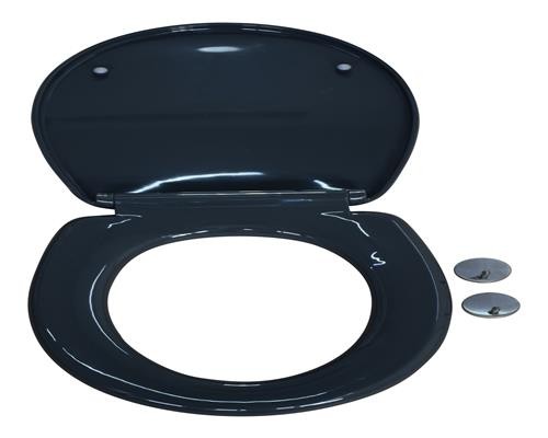 WC Sitz mit Deckel Softclose Edelstahlscharniere anthrazit Kloodeckel Sitz - Bild 2 von 5