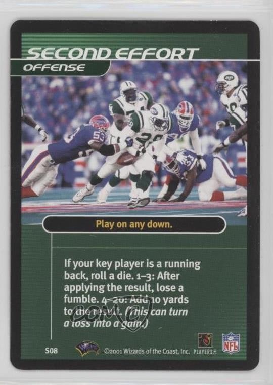 2002-03 NFL Showdown Strategy Offense Second Effort #S32 d1f