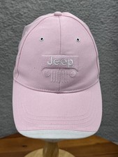 Jeep Hat Cap Strap Back Pink White Embroidered I Love My Jeep Womens Adventure
