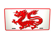 Chinese Red Dragon Metal Car Novelty License Plate Auto Tag Chinese Red Dragon Metal Car Novelty License Plate Auto Tag