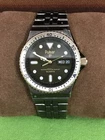 Vintage Pulsar Y113-6199 100 Metres Quartz Day Date Diver Black .