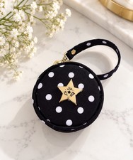 JuJube Black And White Polka Dot Pacifier Pod, Great For Coins Or Lipstick