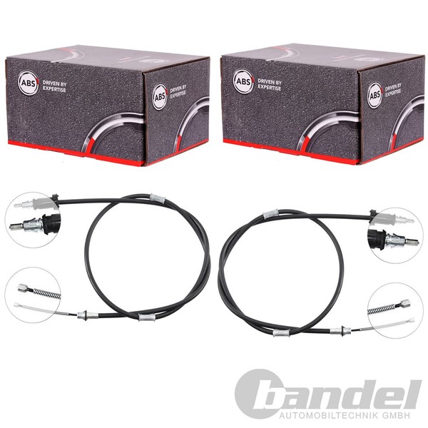 2X A.B.S. Handbremsseile Hinten Passend FüR Chrysler Neon Scheibenbremse Links+R-image