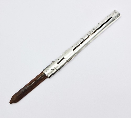 SELTENER GEORGISCHER STERLINGSILBER LINEAL & PFEIFE MARKER SCHIEBESTIFT London 1816 SP - Bild 5 von 8