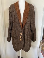 Vintage Animal Print Blazer