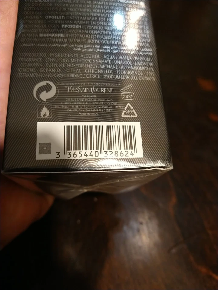 Colônia masculina lacrada YSL L'Homme por Yves Saint Laurent 6,7 / 6,8 oz /200 ml EDT - Imagem 4 de 4